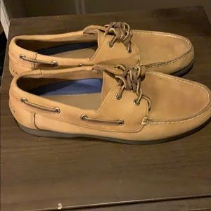Cole Haan boat shoes.